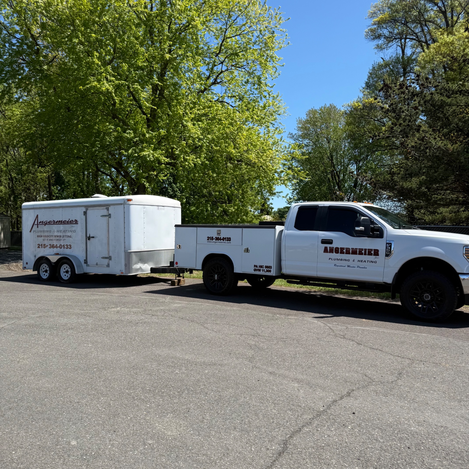 Angermeier service truck and jetting trailer